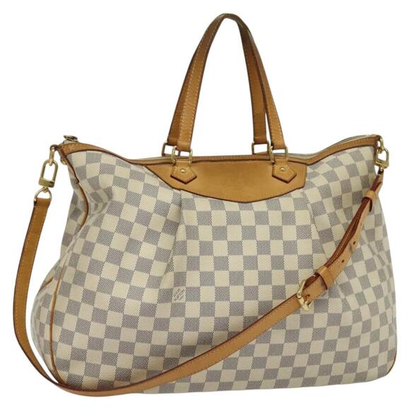 LOUIS VUITTON Damier Azur Syracuse GM Shoulder Bag N41111 - Picture 1 of 16
